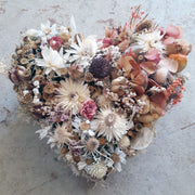 Création cœur fleurs séchées et bois | Flauri